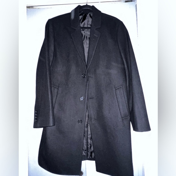 Black Michael Kors wool trench coat in mens small - Picture 1 of 7